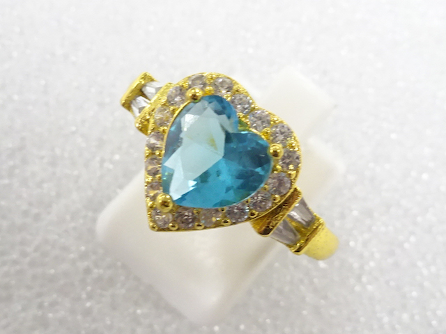 JAPANESE KIMONO / ANTIQUE COLORED STONE RING (SIZE 21.5)